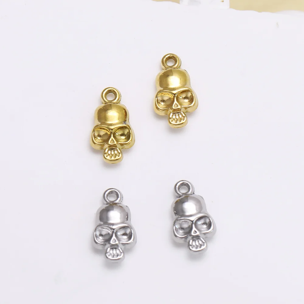 

Сердечный дизайн 100 шт. 7*12 мм фурнитура для ювелирных изделий/нержавеющая сталь/браслеты с черепом аксессуары/ручная работа/настоящее позолота # 195222