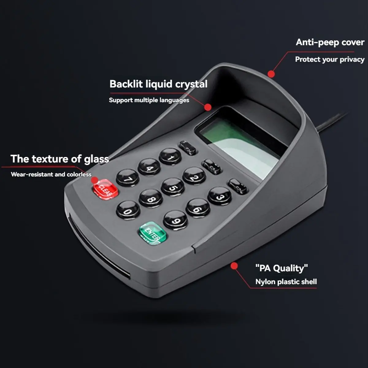 NEW DT85-USB Numeric Password Keypad Programmable Encryption Pin Pad for POS Payment Systems Secure Digital Entry Device