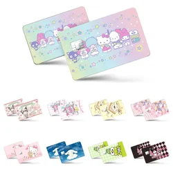 Various Sanrio Anime Bank Credit Cards Bus Pass Stickers Cool Decoration Waterproof and Scratch Resistant Stickers Toys Gifts