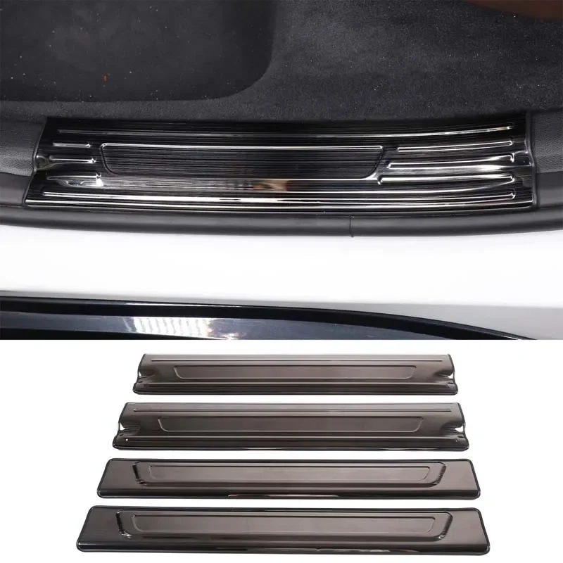 For BMW X1 U11 2023-2024 Car Door Sill Scuff Plate Cover Trim Welcome Pedal Threshold Stainless Steel Accessories