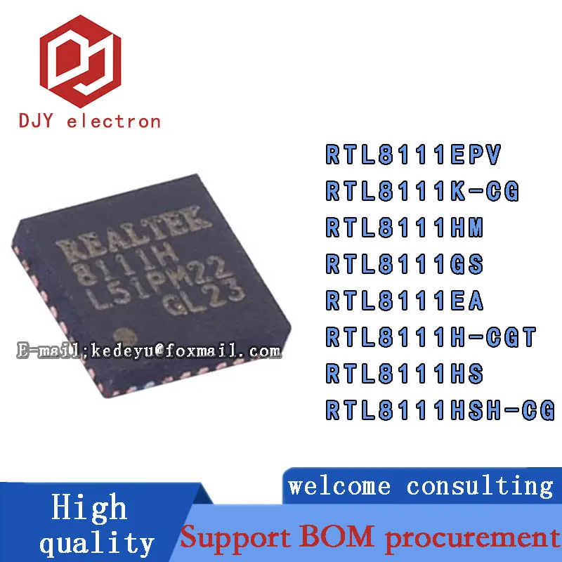 

10PCS REALTEK RTL8111EPV RTL8111K-CG RTL8111HM RTL8111GS RTL8111EA RTL8111H-CGT RTL8111HS RTL8111HSH-CG CHIP