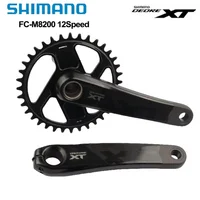 Platos y bielas Shimano DEORE XT FC-M8200, plato de 12 velocidades 34T/36T, manivela de 165mm/170mm/175mm para bicicleta de montaña, pieza Original