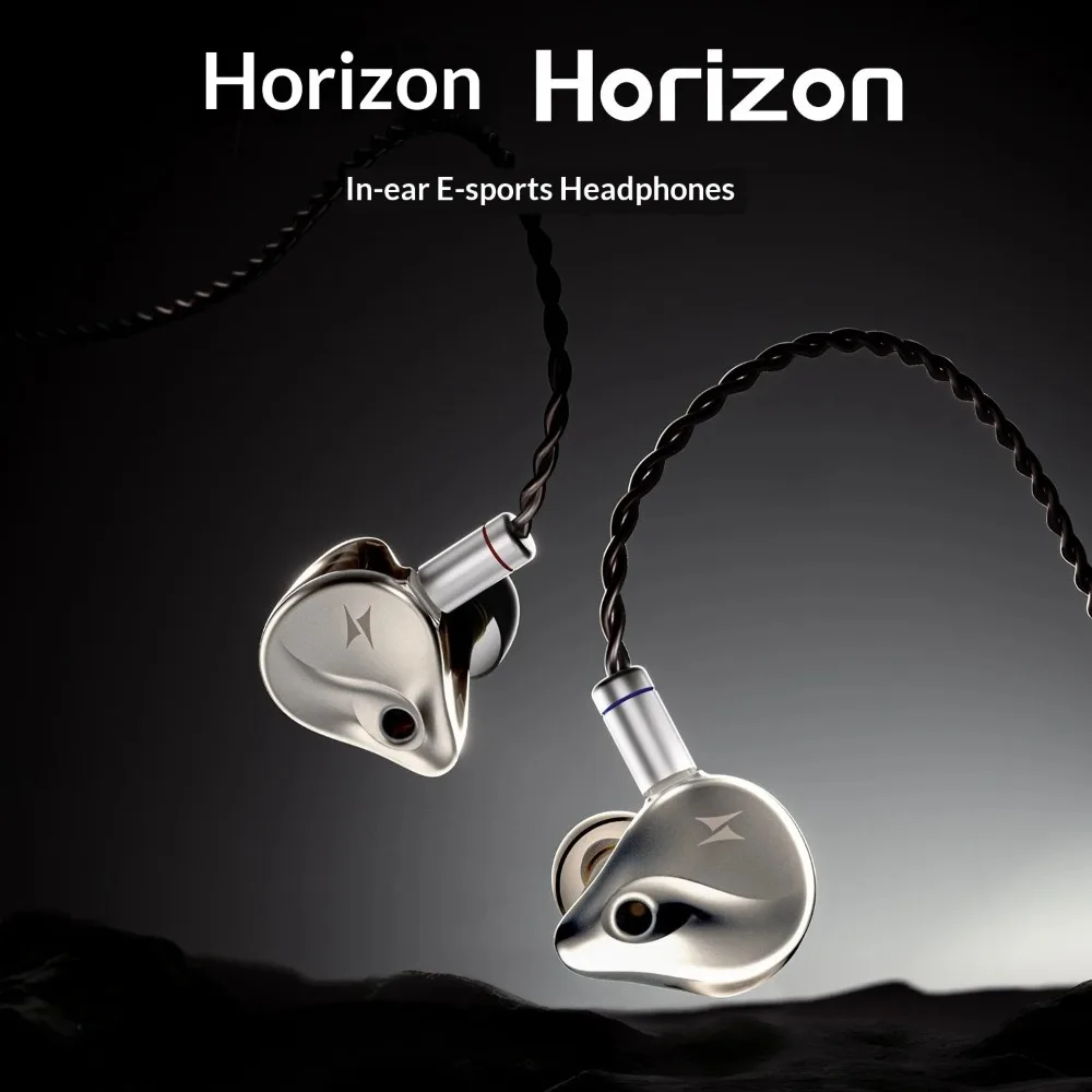 ATK Horizon Headphones Wired in Ear HiFi Sound Localization with Mic Gamer Earphone Ergonomic Noise Reduction Gaming Accessories