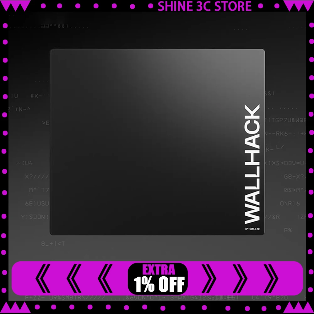 

Original WALLHACK SP-004A Glass Mousepad FPS Speed Mouse Pad Uncoated Durable Design Surface Micro-etching Texture For APEX CSGO