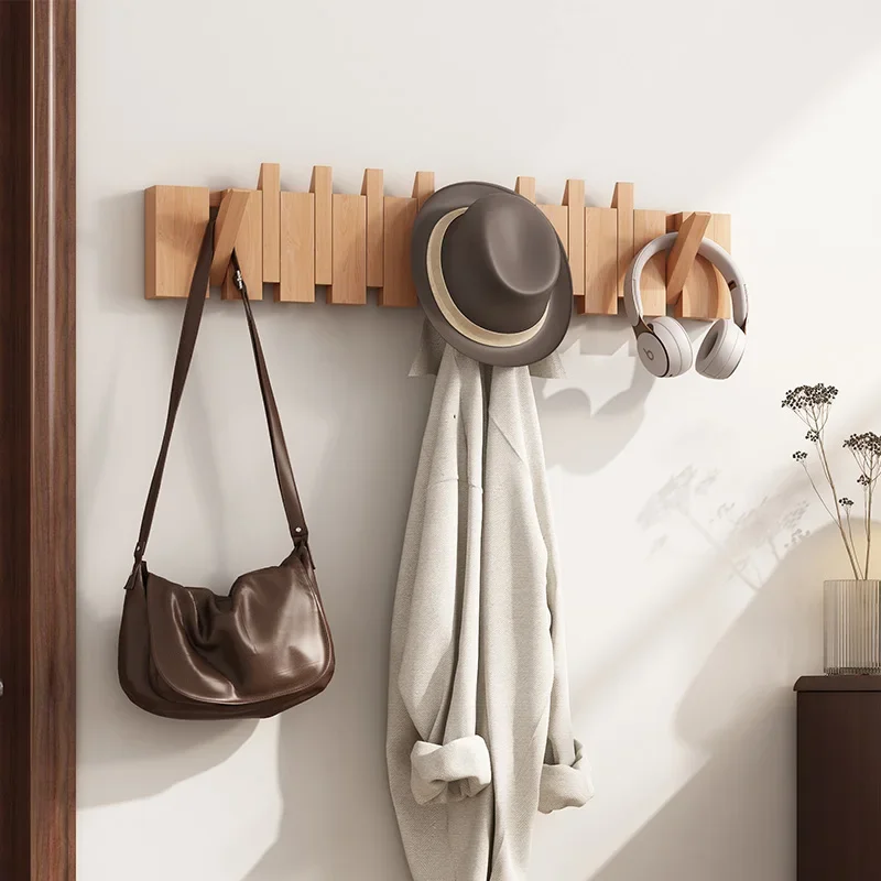 Hat Coat Clothing Rack Wooden Hanger Bag Boutique Wall Hallway Clothing Rack