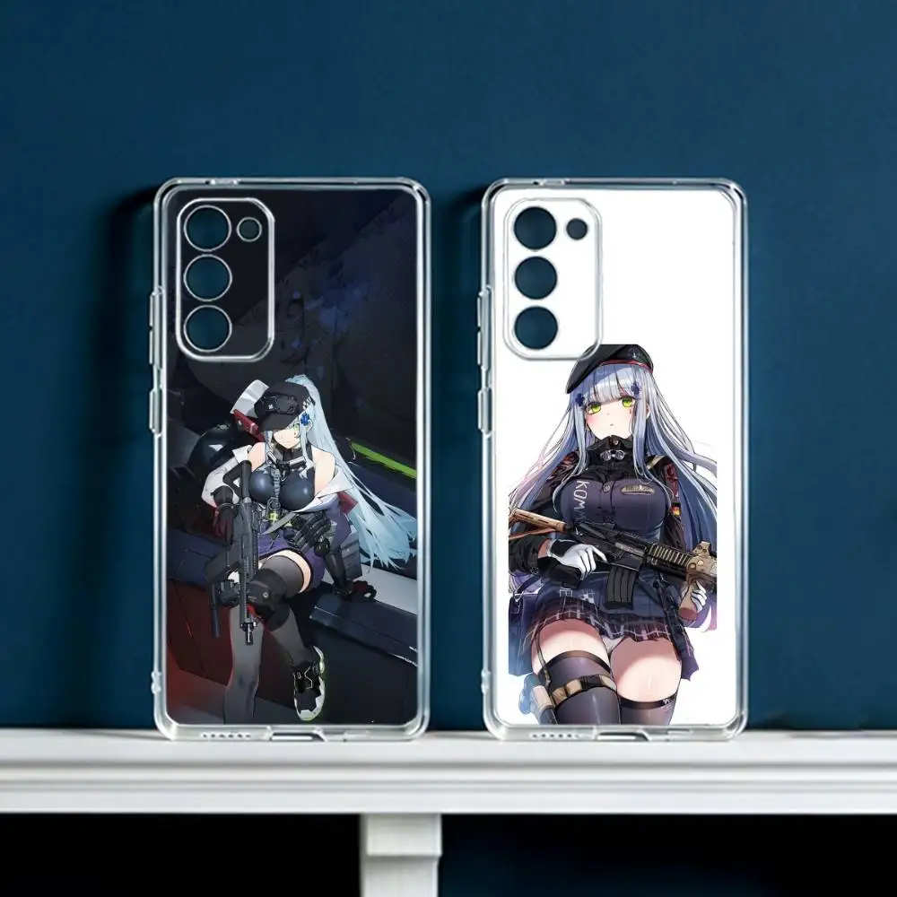 Guns HK-416  Phone Case For Samsung Galaxy S24 S25 S23 S22 S21 Plus S24 S25 Transparent Cover Case