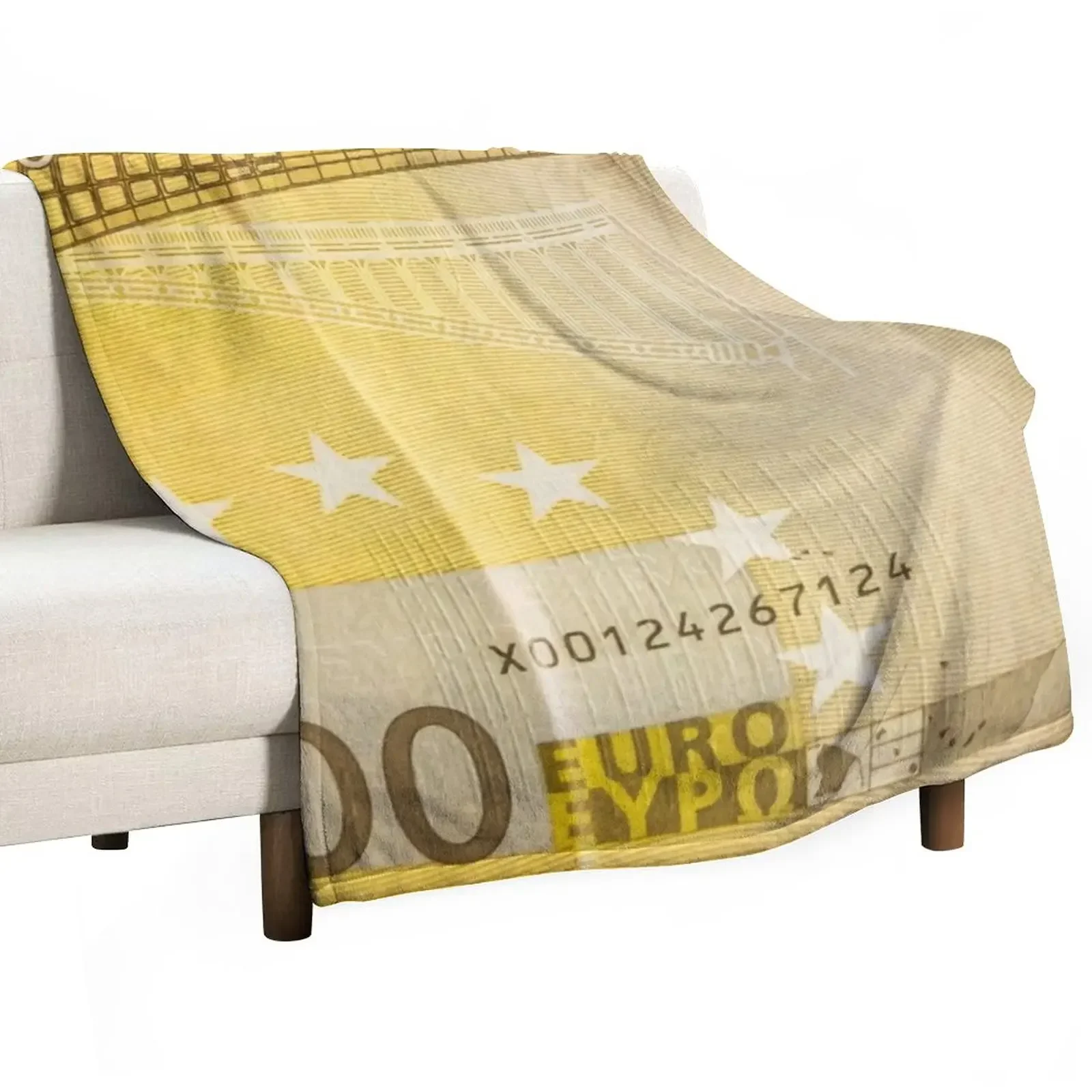 200 Euro Note for Good Luck Throw Blanket Plaid blankets ands Blankets