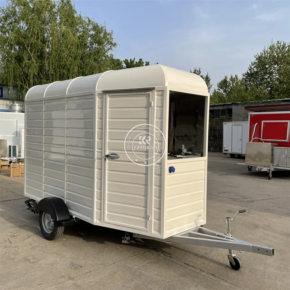Custom Built Food Truck Mobile Ice Cream Van Street Concession Trailer Dessert Waffle Food Trailer With Full Kitchen