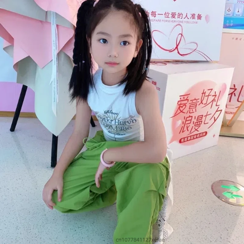 Children's Dance Costume Vest Work Pants Two-piece Set Jazz Dance Hip-hop Dance Costume Children's Street Dance Costume Set