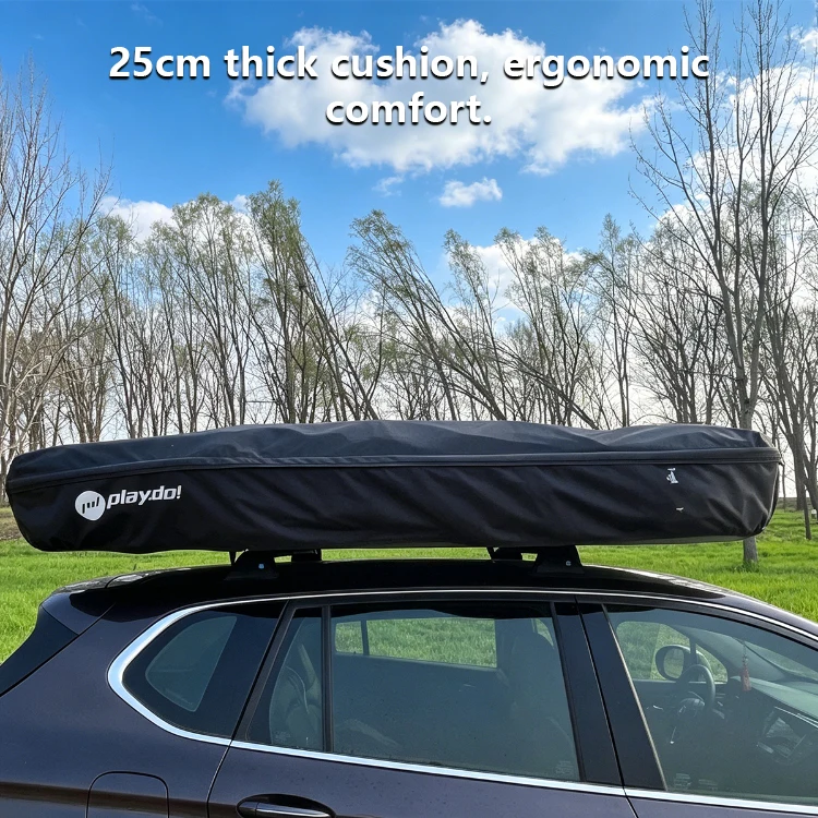Inflatable Rooftop Camping Tent Oxford Waterproof 4 Person Family 4x4 Offroad Four-Season Lightweight UV Protection Advertising