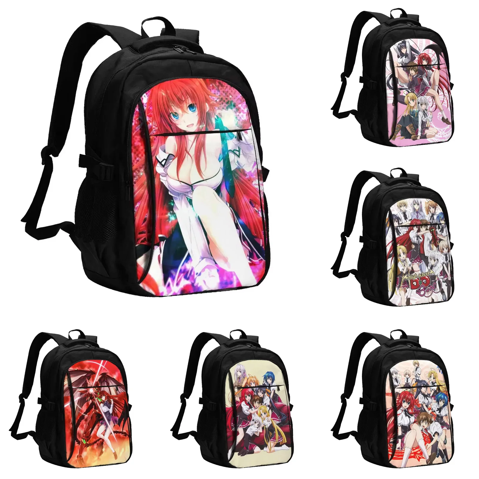

Anime High School DxD Travel Laptop Backpack, Business Water Resistant Laptop Backpack with USB Charging Port, College Bag
