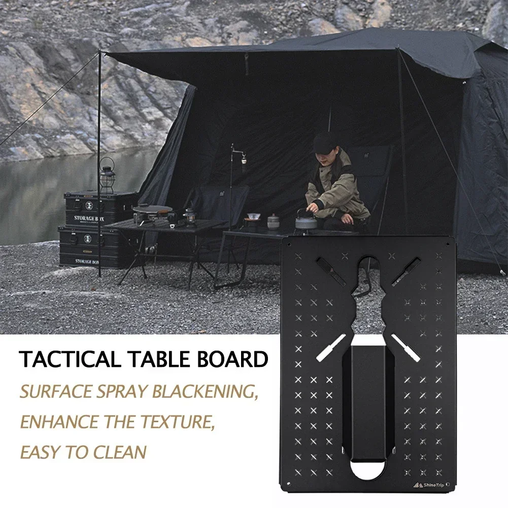 Shinetrip IGT Mobile Table Board Portable Table Unit Board Stainless Steel Removable for Hiking Fishing Picnic Camping Equipment