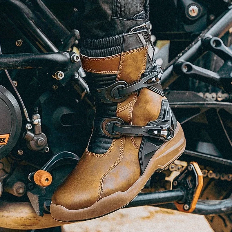 Motorcycle riding boots, motorcycle equipment rally shoes