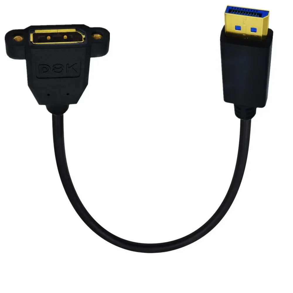 1.4Version 8K@60Hz DP DisplayPort Extension Panel Mount Cable - DisplayPort to DisplayPort - Male to Female  0.3M/1M/1.8M;