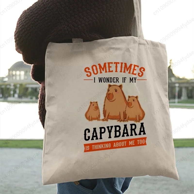 Capybaras Kawaii Cartoon Animal Cute Bag Casual Large Hand Bags for Women Ladies Shopping Handbag Print Large Capacity Bag