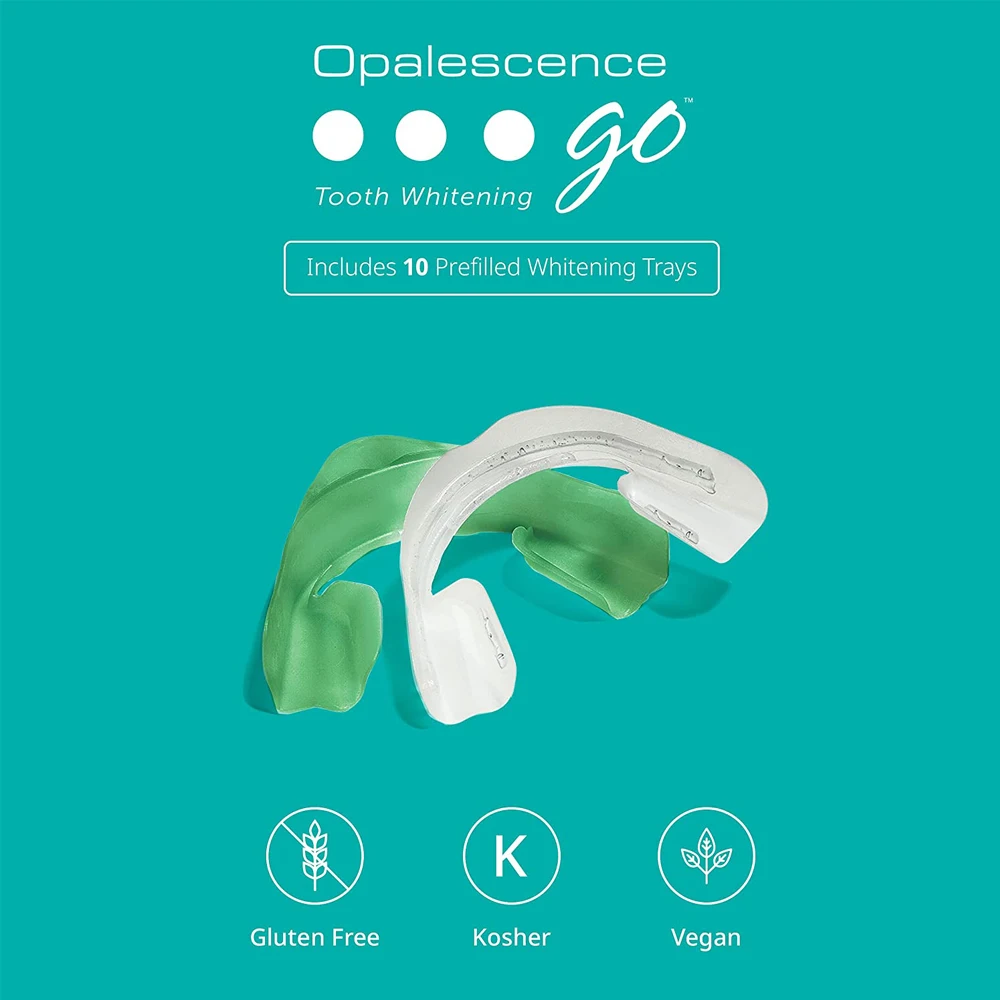 Opalescência Go Whitening Bandejas, Pré-preenchido Kit Paciente Take Home, Hortelã Sabor, americano ultravioleta