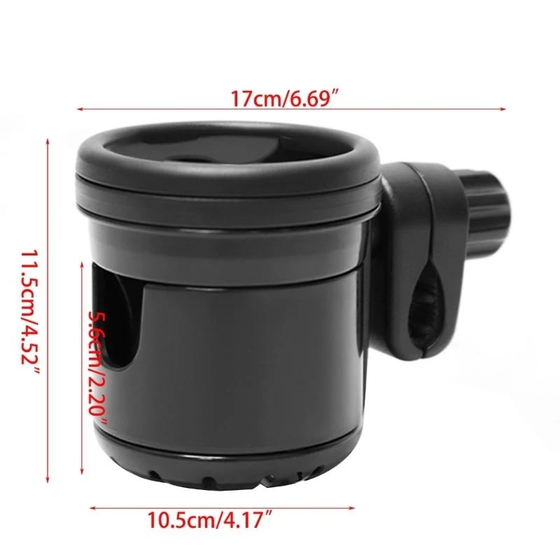 M76C ترقية حامل الكأس عربة عالمية/كرسي يدفع باليد حاملي الأكواب زجاجة منظم حامل زجاجة مزدوجة للدراجات النارية #5