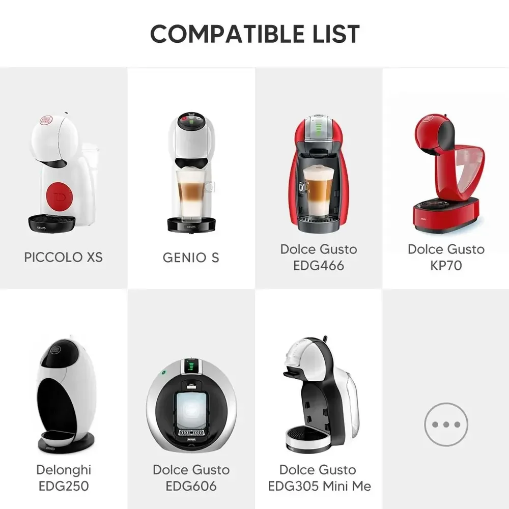 Refill Reusable Capsule Adapter for Dolce Gusto Coffee Capsule Convert Compatible with Genio S Piccolo XS Machine Coffee Accesso