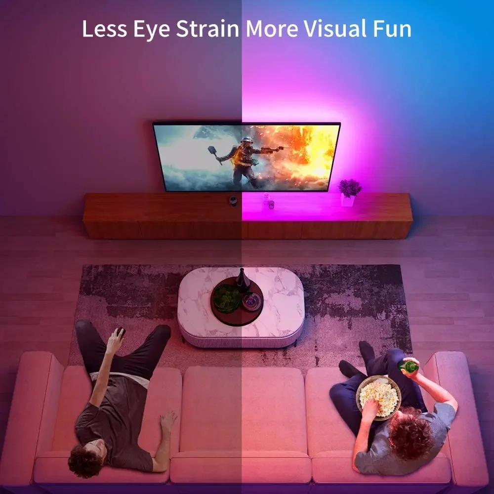 TV Backlight Music Sync USB Powered RGB LED Strip Light for 15 - 80 Inch PC Mirror Holiday Lights Room Decoration LED Strip