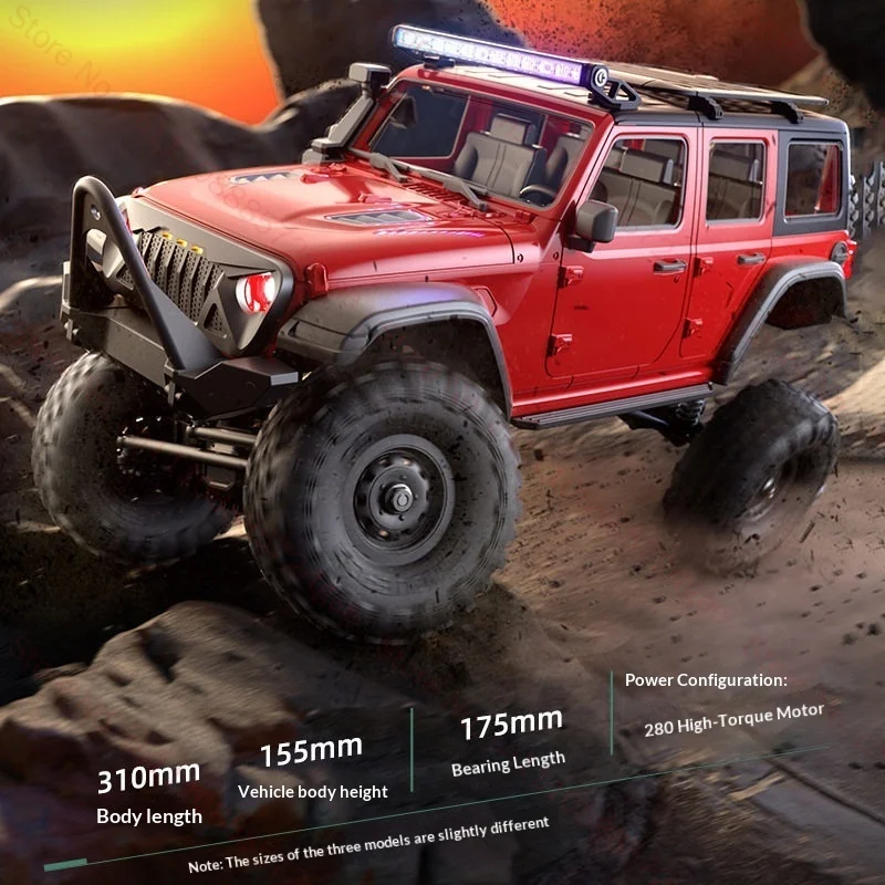 Huangbo 1:16 R1601 2.4G Wrangler Defender 110 untamed horse Remote control climbing off-road vehicle Children's model car gift
