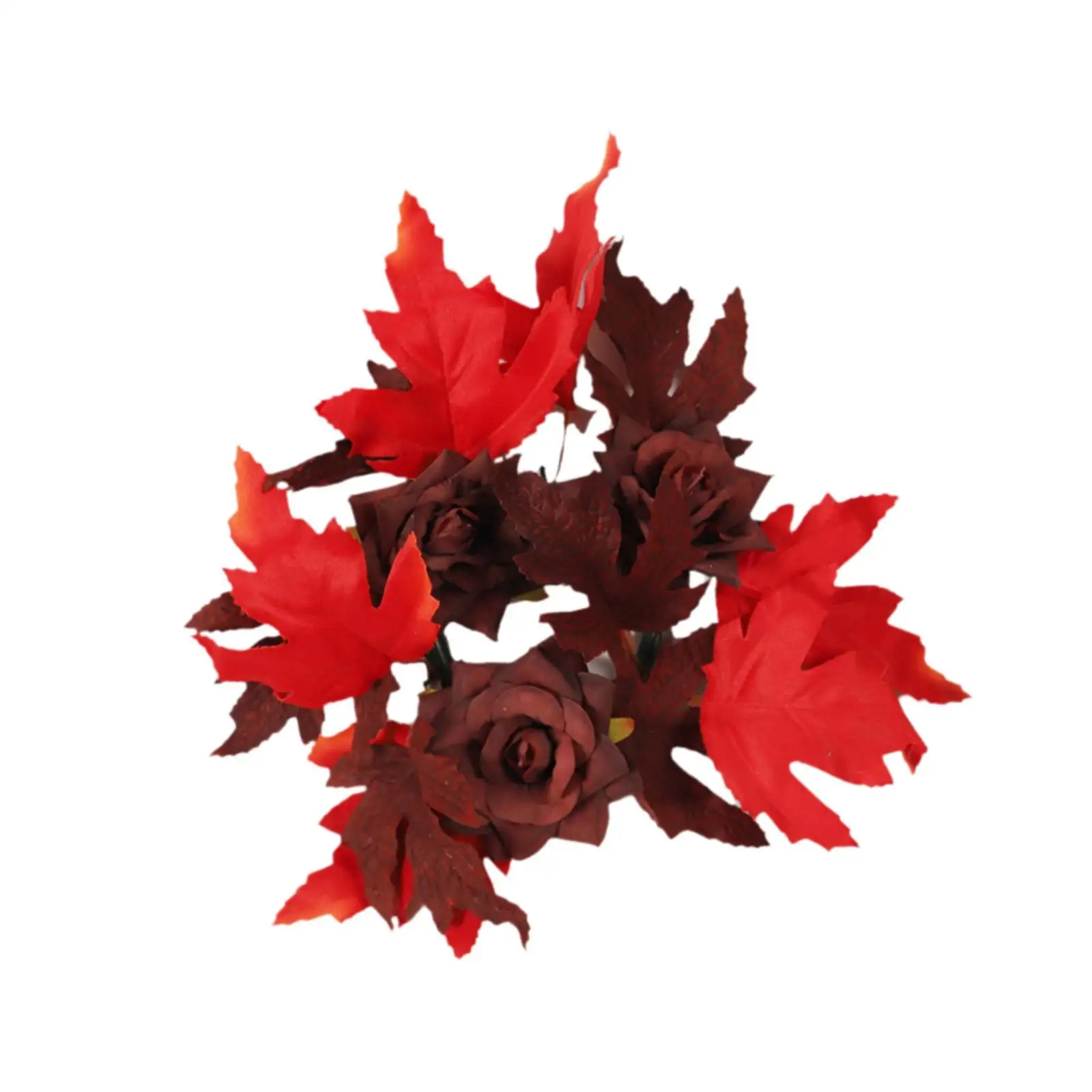 Halloween Candle Wreath Maple Leaves, Wreath Decorative Candle Garland Candle Ring Floral Wreath for Candlestick Home Decor