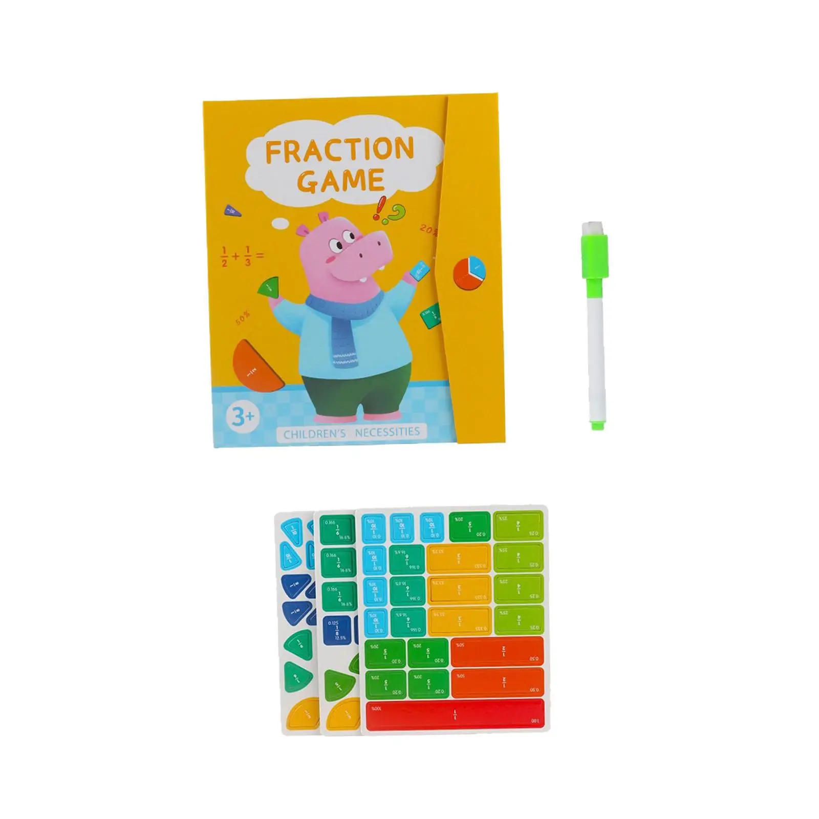 Magnetic Fraction Tiles Fraction Learning Math Toys for Coordination Sensory