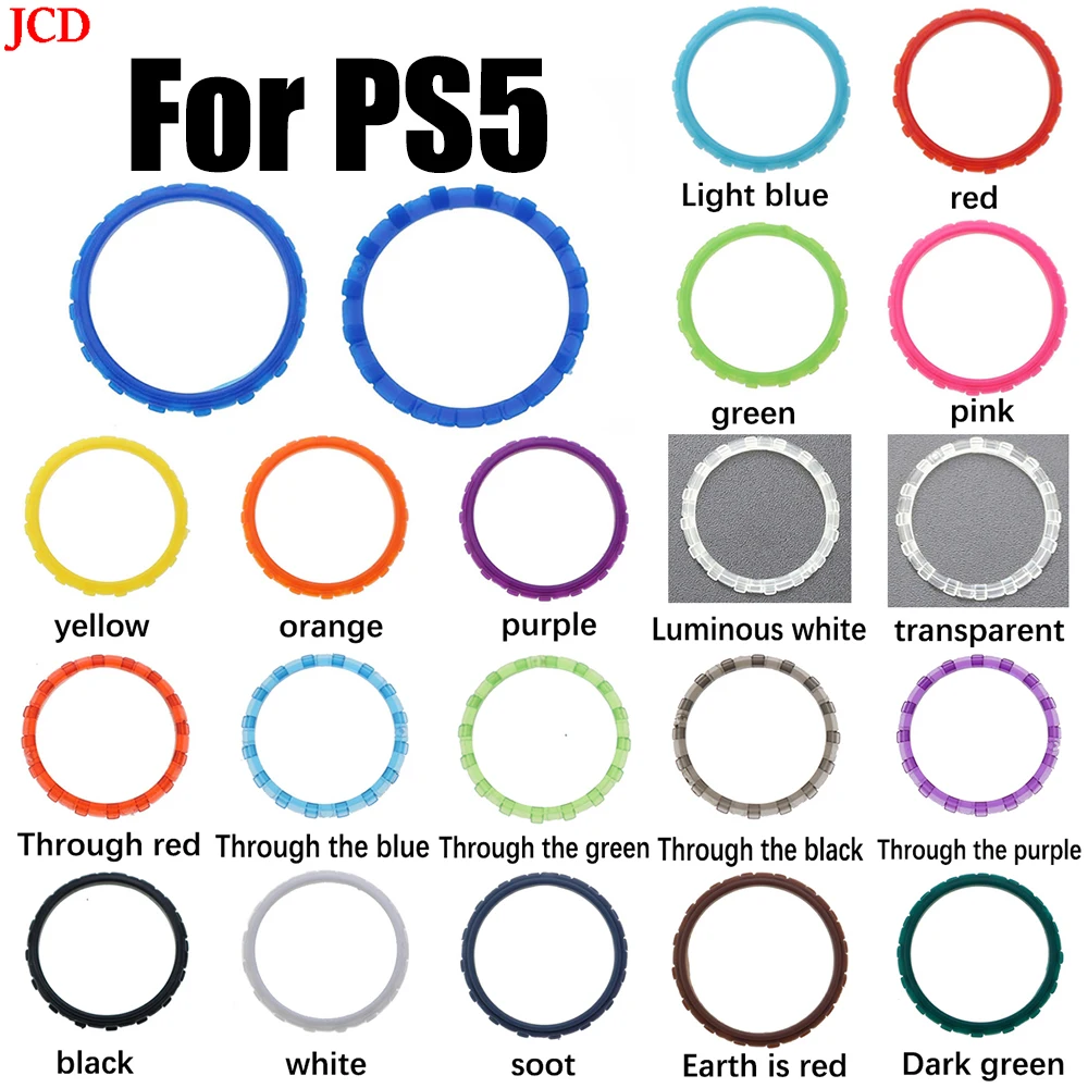 

JCD 1Pair=2PCS For PS5 Controller Analog Accent Thumbstick Rings For PS5 Replacement Accessories