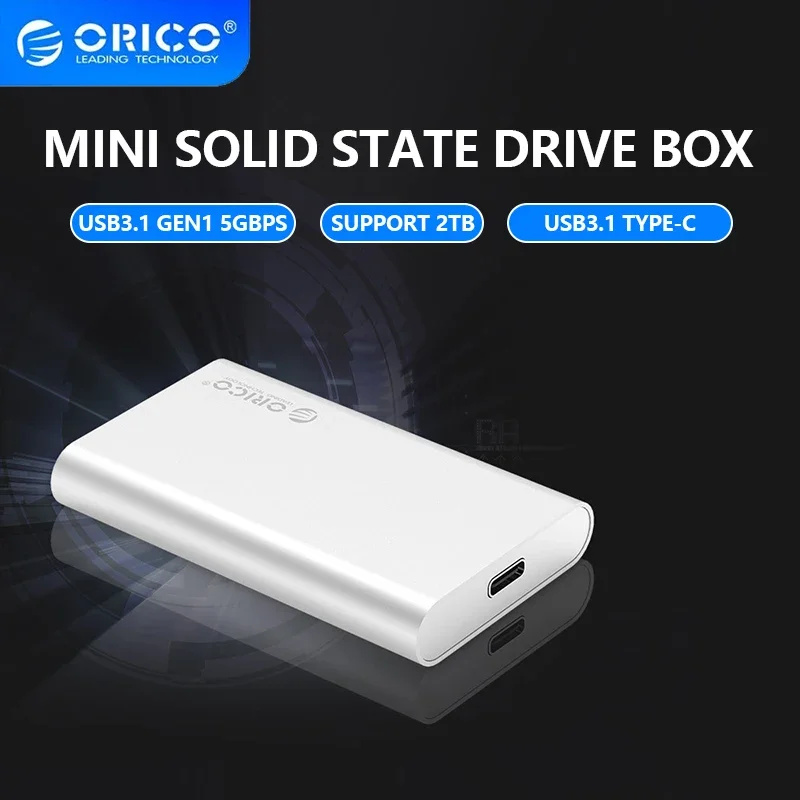ORICO Type-C Mini mSATA SSD الضميمة MSATA الحالة الصلبة صغيرة من النوع C صندوق القرص الصلب المحمول SSD حافظة القرص الصلب قذيفة عالية السرعة #1
