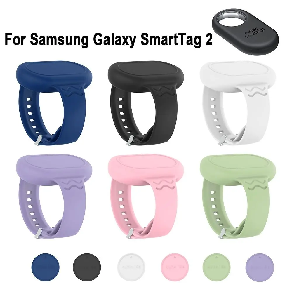 Silicone Silicone Strap Waterproof Case Bracelet Child Wristband Holder Replacement for Samsung Galaxy SmartTag 2
