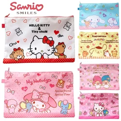 Sanrio Hello Kitty A4 File Folder Cartoon Stationery Document Book Test Paper Storage Large Capacity Bag School Office Supplies