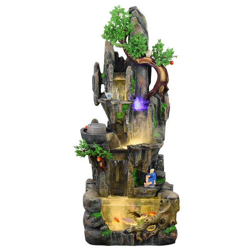 Rockery fountain alpine ornament office water feature decoration
