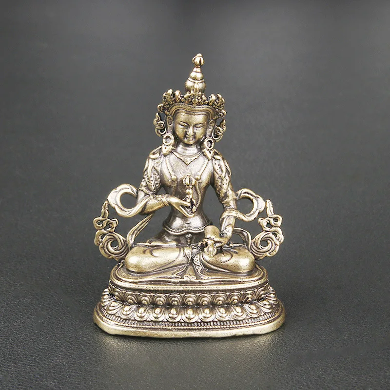 

Vintage Brass Vajrasattva Buddha Figurines Statue Tabletop Home Decoration Guanyin Statue Decor Decorating Items Desk