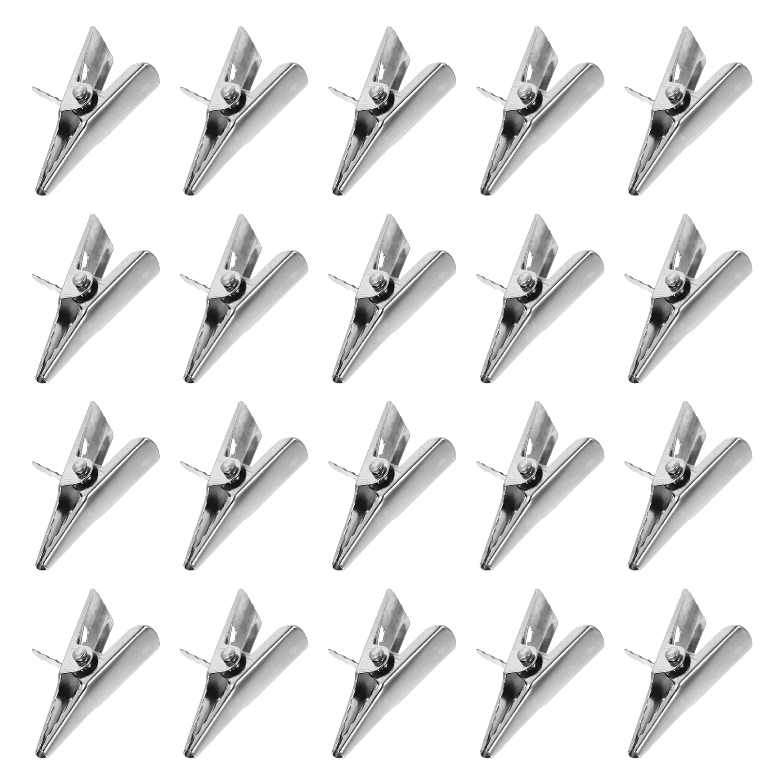 50 Pcs Outdoor Christmas Decor Clip Iron Clamps Decorative Clips for Adornment Metal Multi-purpose Silver Xmas Decors Toddler