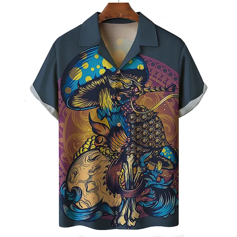 Hawaiana De Manga Camisa para homens e mulheres, T-shirts, Tops, De Casa Para, Y, De 3D, 2024