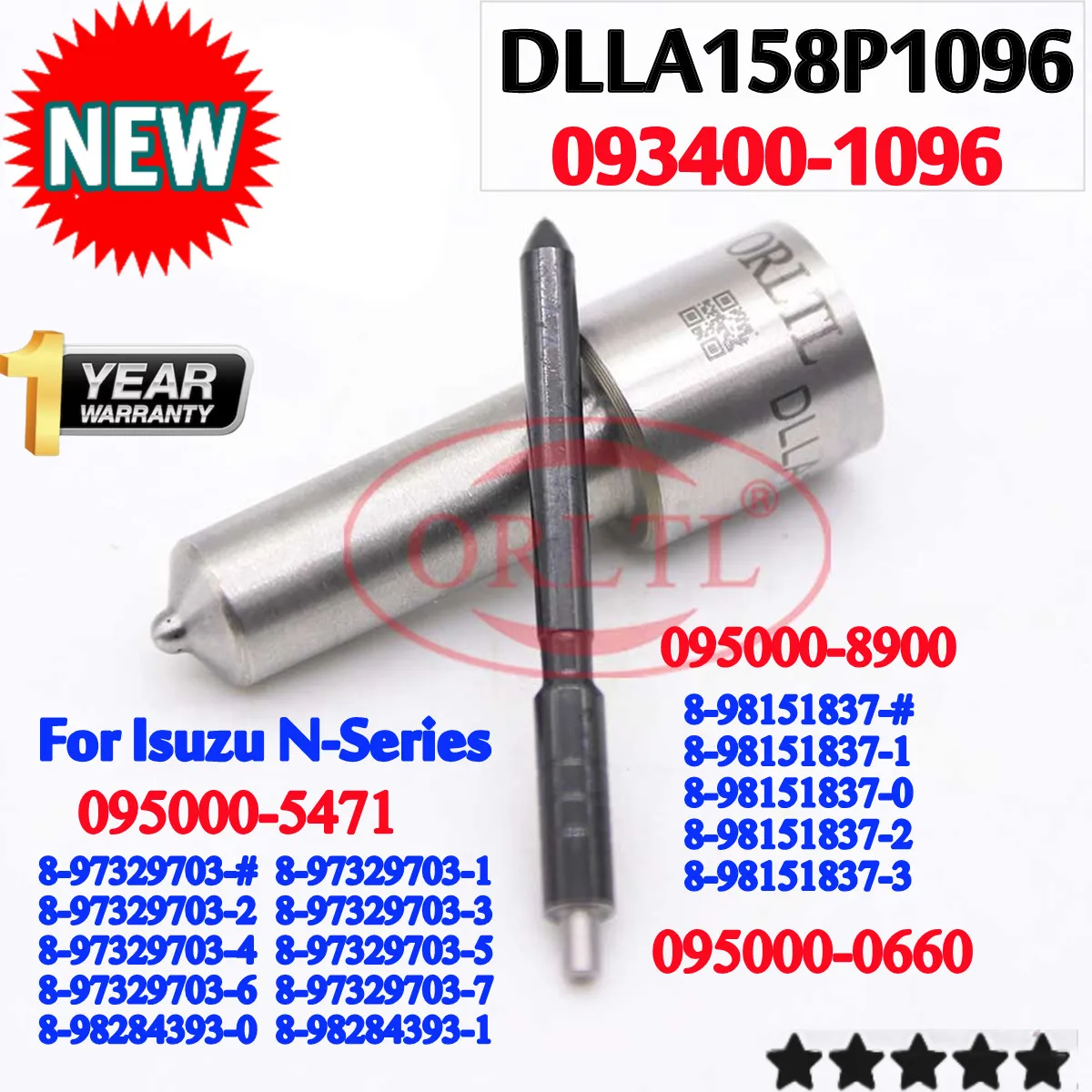 

DLLA158P1096 Форсунка дизельного топлива для Isuzu 095000-5471 095000-0660 095000-8900 8-97329703-1 8-97329703-2 8-97329703-3