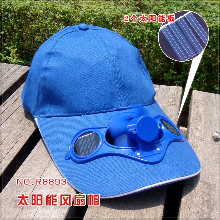 outdoors Solar fan hat Summer sunshade hat Cotton solar baseball hat with fan Fishing cap running cap alpine hat Camping Hat