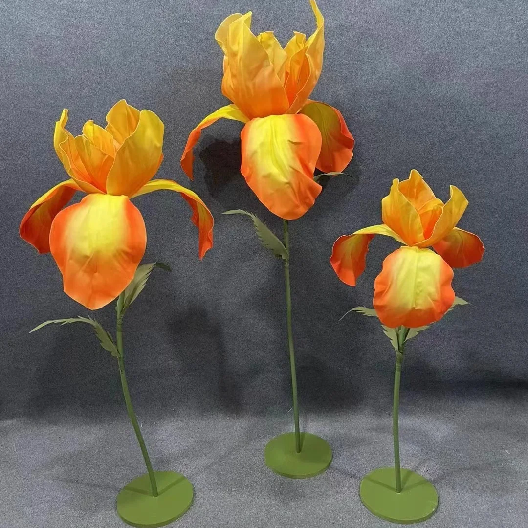 Iris Purple Paper Art Simulation Flower Wrinkles Paper Flower Dyeing Home Decoration Shooting Props Wedding Decorations