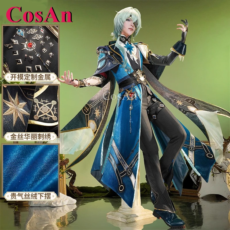 CosAn Game Honkai: Star Rail Anaxagoras Cosplay Costumes Handsome Fashion Combat Uniform Halloween Party Role Play Clothing New