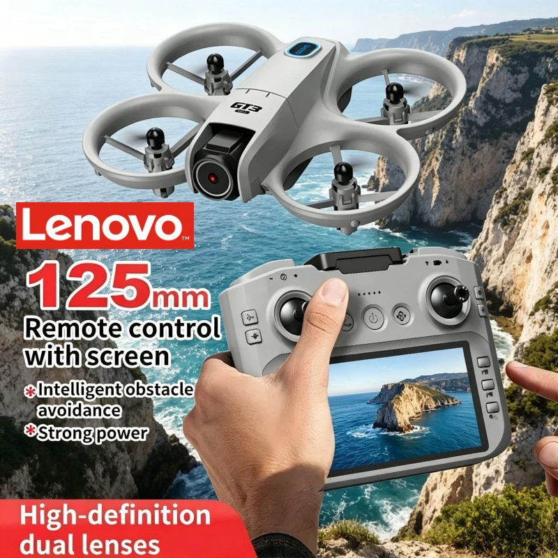 

Lenovo GT3 Drone Dual Cam Optical Flow Localization Obstacle Avoidance LED Light,RC Quadcopter, 4.3" Screen Kids Toy Gift New.