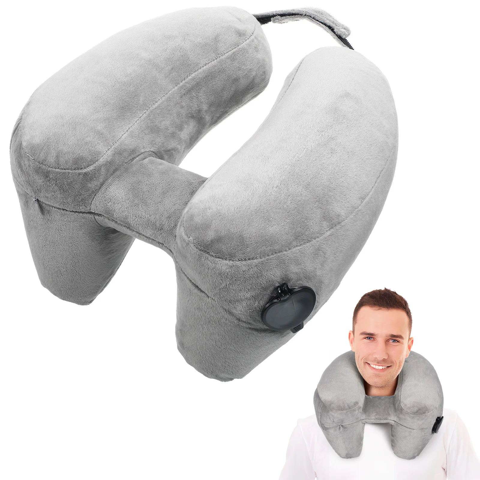 

Travel Neck Pillow Inflatable Lightweight Portable U-Shape Headrest for Outdoor Indoor Comfort Inflatable Travel Pillow