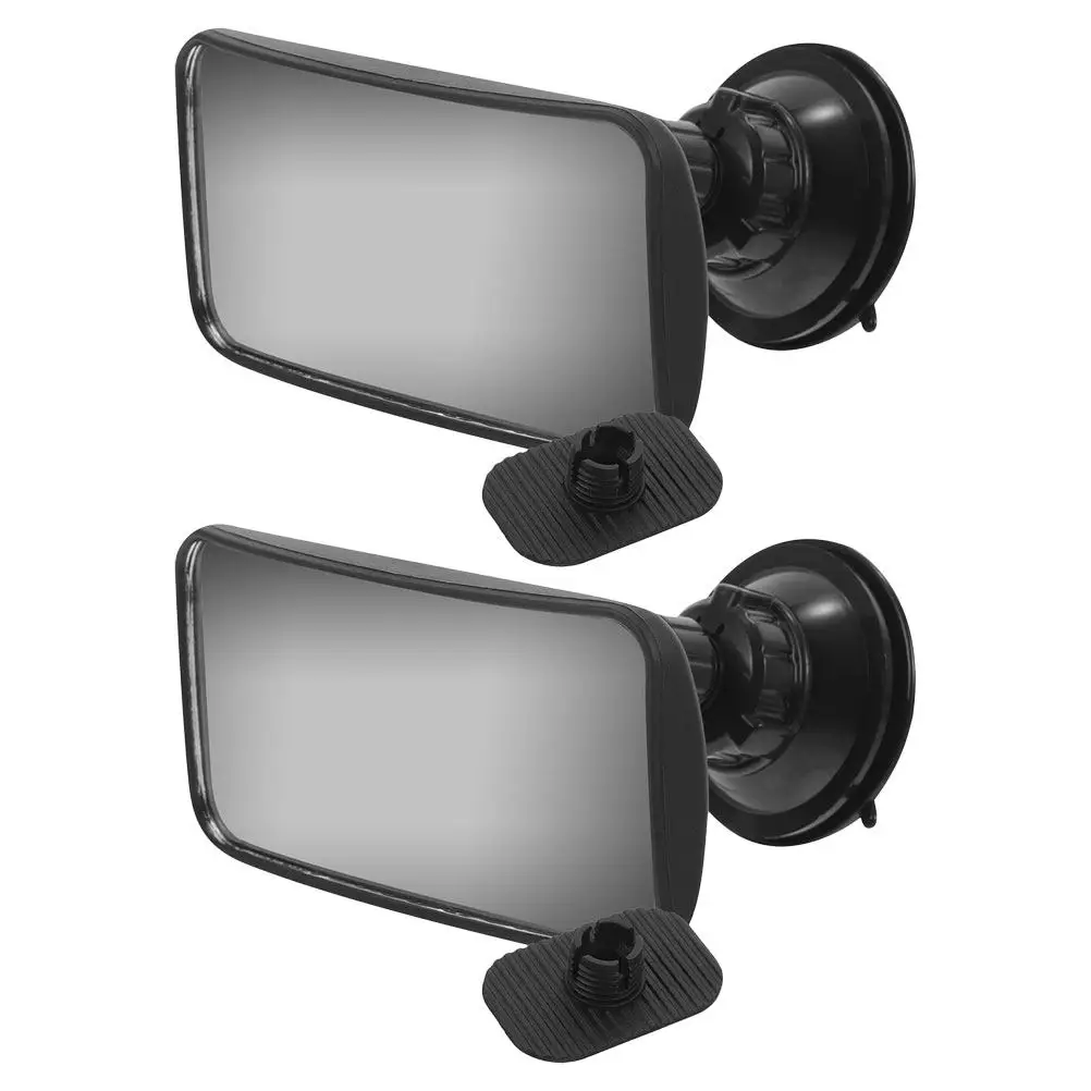 2個セット-赤ちゃん観察ミラー-車用-後ろ向き幼児用-調整可能-360度回転-吸盤式-大型-広視野安全ミラー