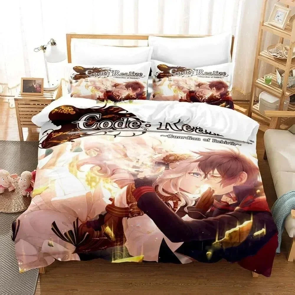 3D Print Anime Code Realize Guardian of Rebirth Bedding Set Bedroom Soft Modern Bedspreads Comefortable Duvet Cover Pillowcase