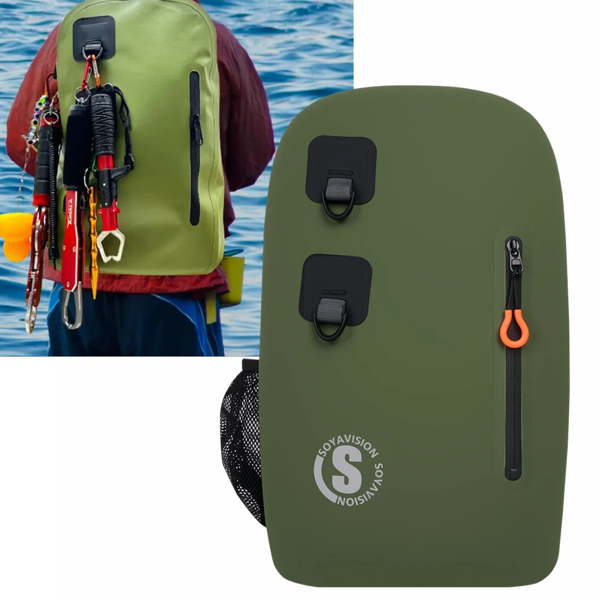 Waterproof Cycling bag Lure Backpack Multifunctional Fishing Bag Capacity Crossbody Shoulder Bag Outdoor Wading Fishing Gear Bag
