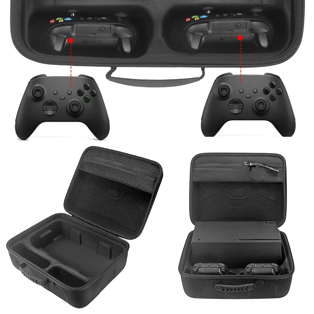 Carrying Case for Xbox Series X Game Console Travel Controllers Storage Bag Game Console Wireless Controllers Game Accessories