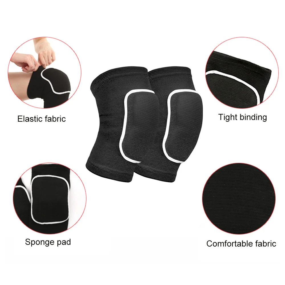 1Pair Dancing Sponge Knee Pads Warm Volleyball Dance Kneeling Anti Collision Practice Thickened Knee Pads Sports Dance Knee Pads