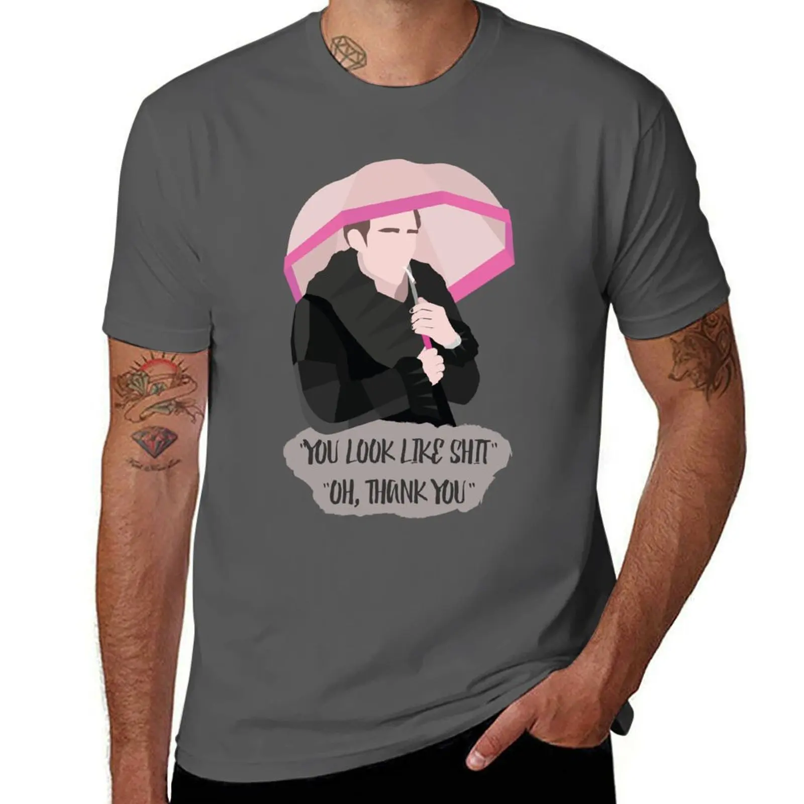 

Klaus Hargreeves The Umbrella Academy T-Shirt, sticker, pillow and more T-Shirt anime stuff shirts men