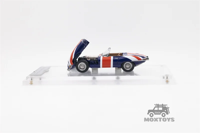 GFCC 1:64 재규어 E-타입 유니온 플래그 다이캐스트 모델 자동차