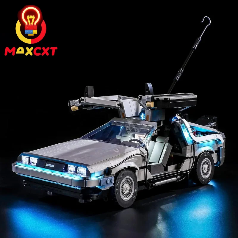 

MAXCXT LED Light For LEGO 10300 Back to the Future Time Machine Racing Car Building DIY Decorative Lamp Not Lego Building Set