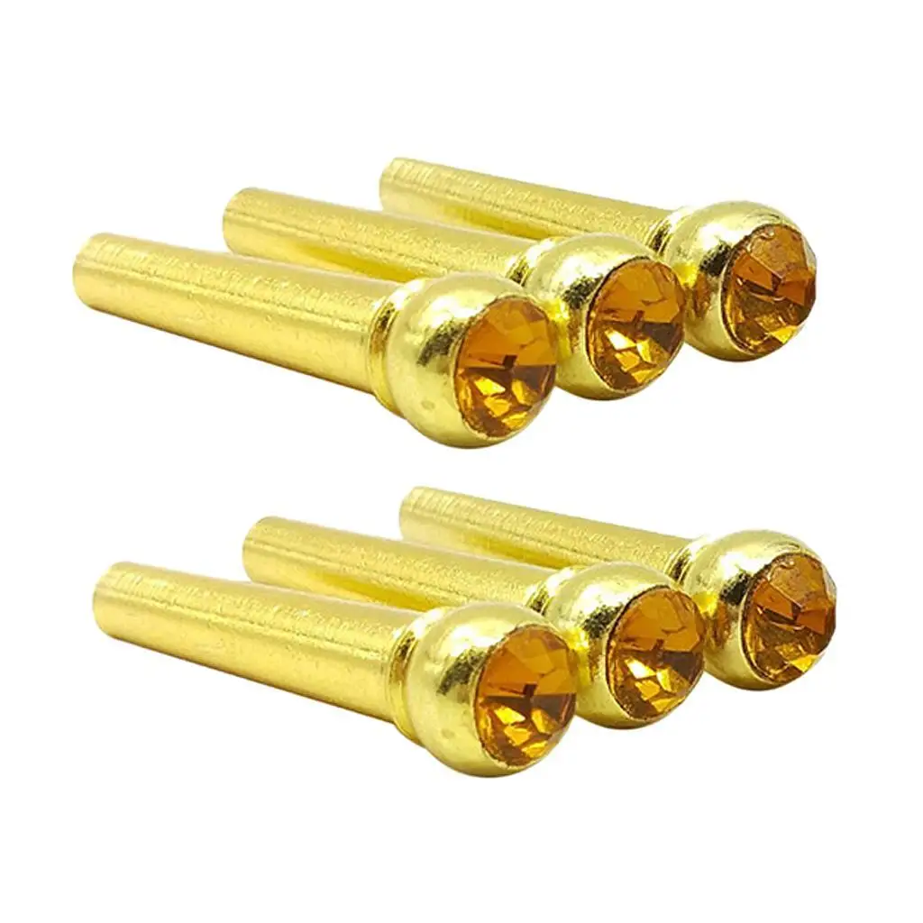 6pcs/Pack Durable Copper Acoustic Guitar Replacement String Bridge Pins