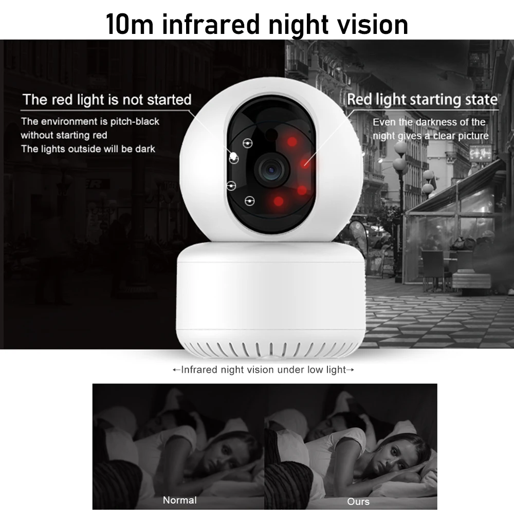 Imagem -06 - Câmera ip sem Fio com Visão Noturna Rastreamento Automático Monitor de Bebê Vigilância por Vídeo de Tamanho Pequeno Icsee Smart Home Wifi hd ir 1080p 2k